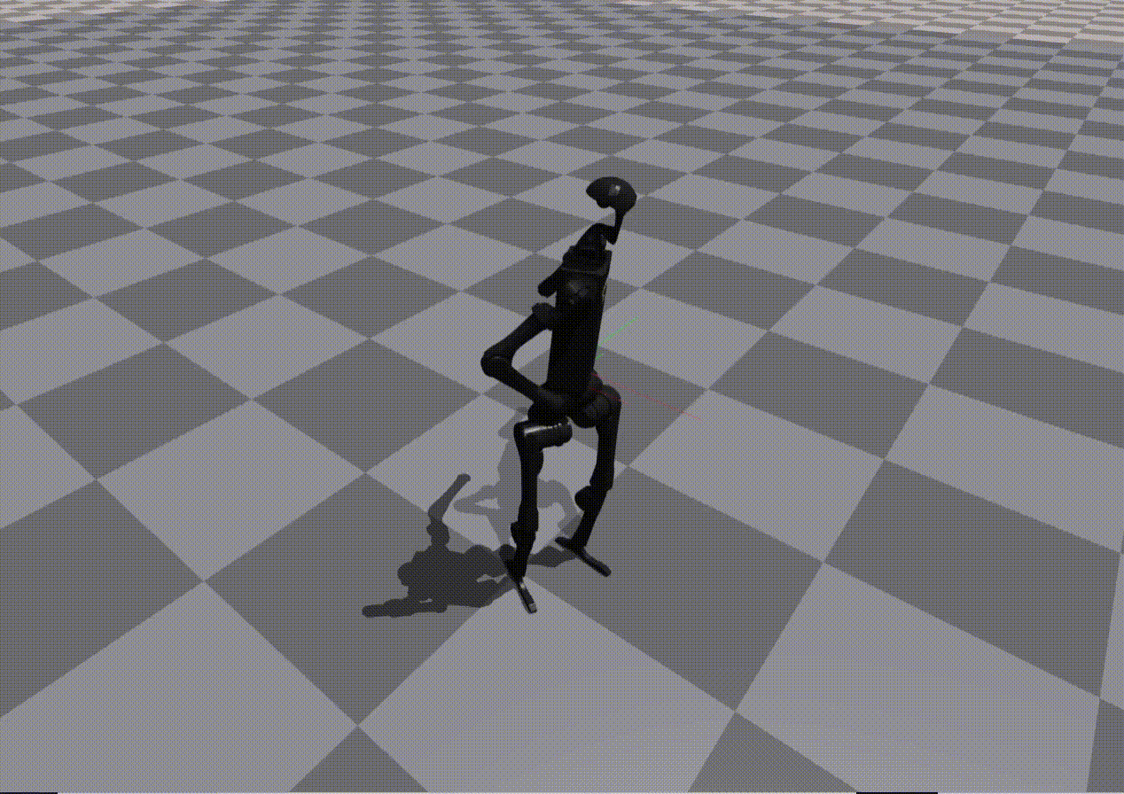 Squatting policy trained with the GPT-4o reward